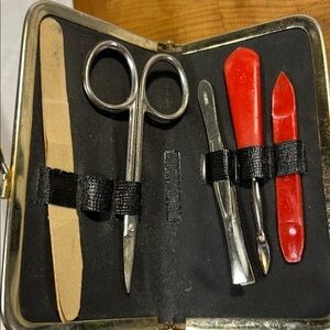 Vintage grooming set with case made in Austria